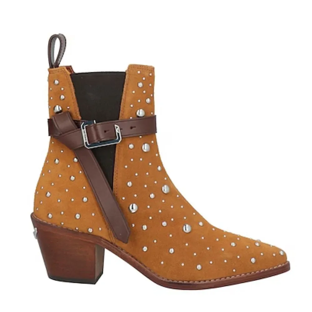 Zadig & Voltaire Tyler Cecilia Suede Dream Studs ankle boots New size 37